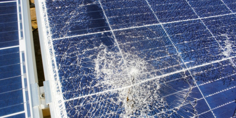 Broken Solar Panel